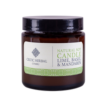 Load image into Gallery viewer, Celtic Herbal - Mandarin, Lime & Basil Natural Soy Candle 100g