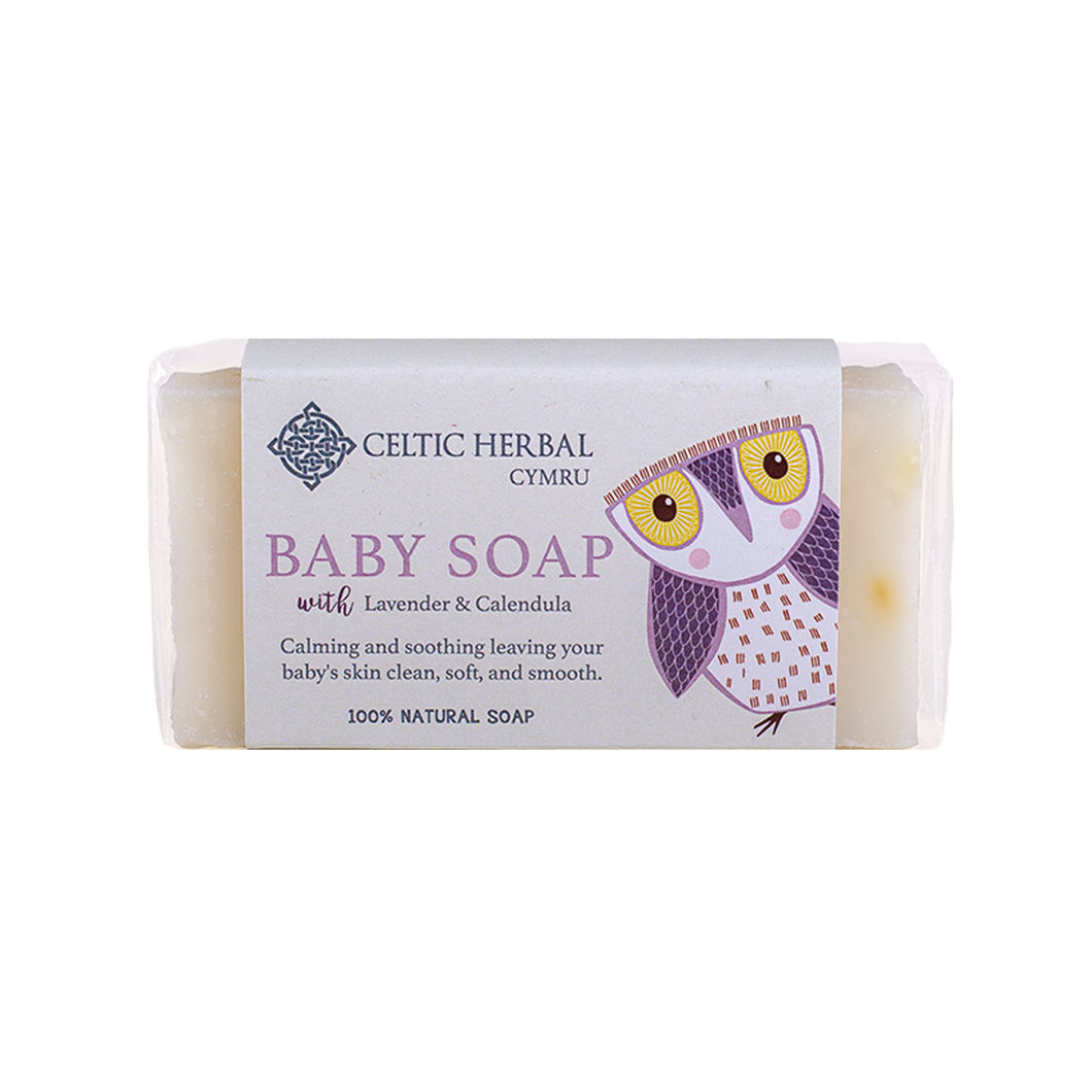 Celtic Herbal - Baby Soap with Lavender & Calendula - Lavender & Calendula essential oils are anti inflammatory, antibacterial, antiseptic