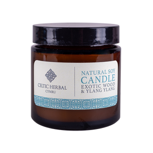 Celtic Herbal - Exotic Wood and Ylang Ylang Natural Soy Candle 100g