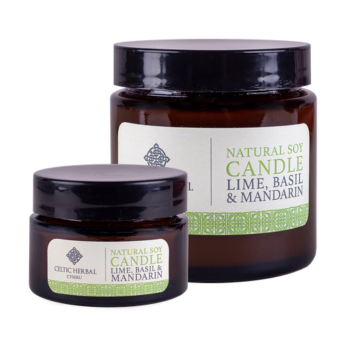 Celtic Herbal - Mandarin, Lime & Basil Natural Soy Candles